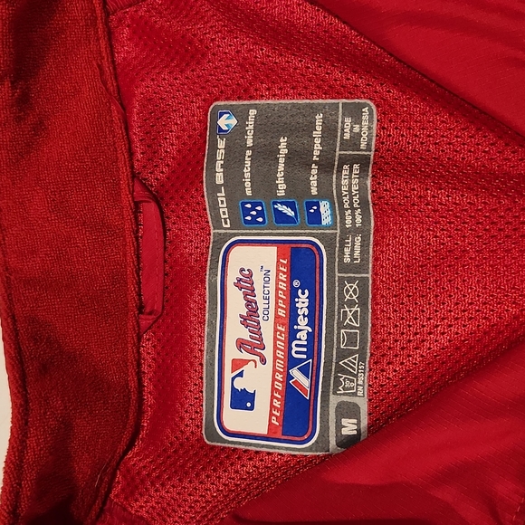 Men's Majestic 1/4 Zip pullover. Red Sox. - Picture 2 of 8